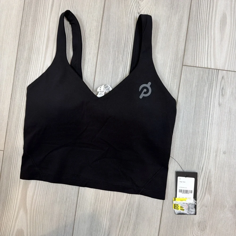 NWT Lululemon x Peloton Align Tank Top Black‎ Size 6 Built In Padded Bra